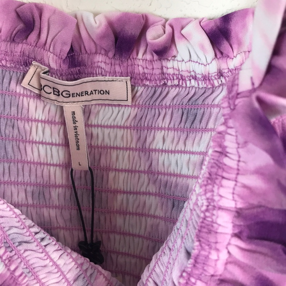 BCBGeneration - smocked tie dye top - Picture 5 of 8